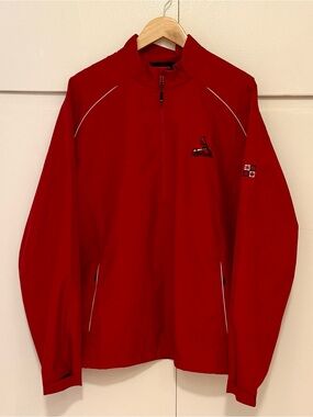Cutter & Buck Red Cardinals 1/4 Zip WeatherTech Jacket - Men's Size XL